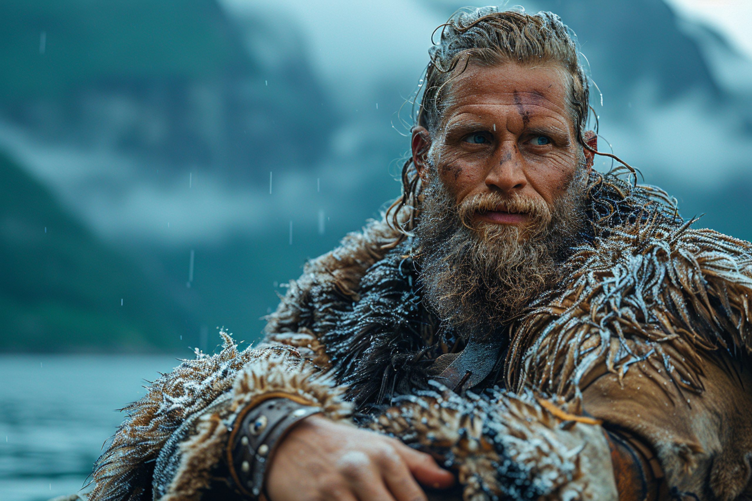 diverse viking men outdoors scaled