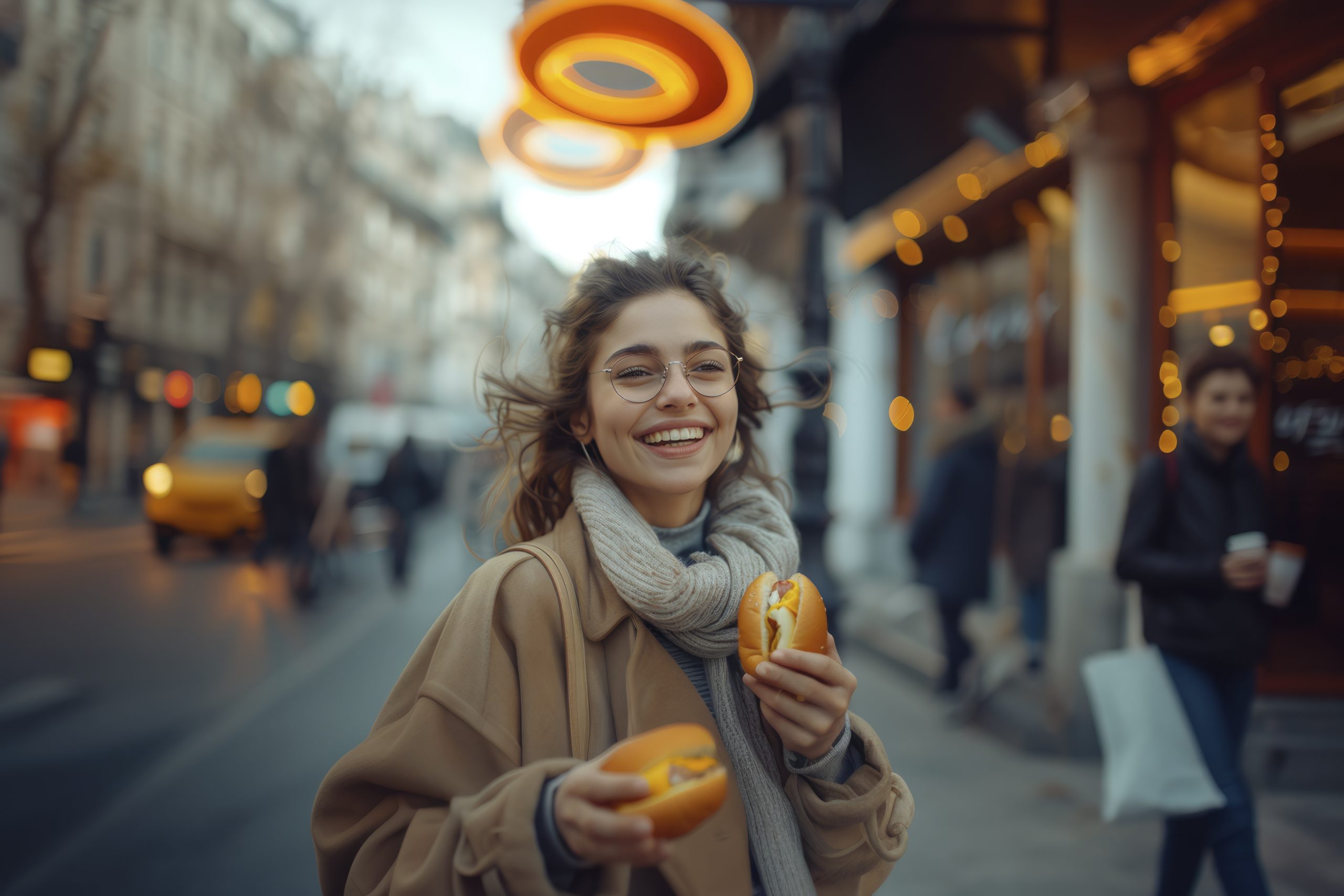 young person enjoying street food scaled